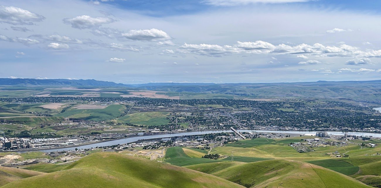Lewiston, Idaho from the Palouse