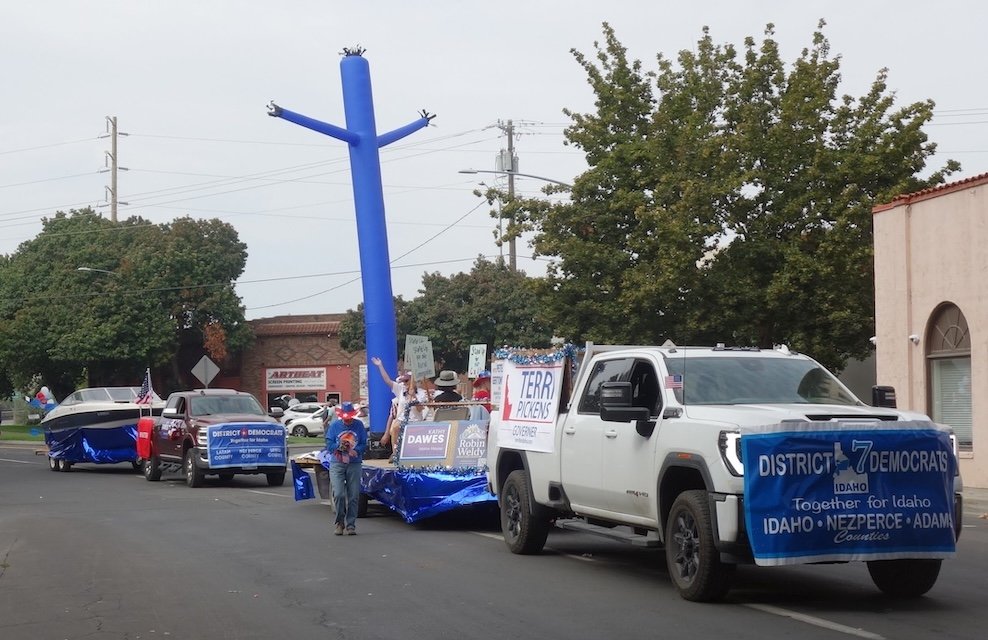 The Nez Perce Democrats entry in the 2026 Roundup Rodeo Parade.