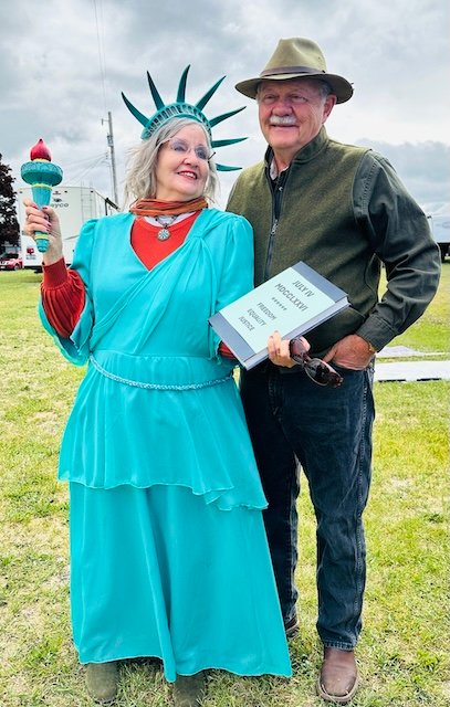 Gail and Ken Hart preparing to be in the Craigmont June Picnic parade, 2026.