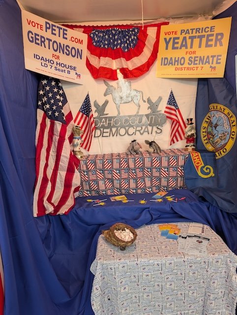 The Democrats booth at the 2026 Idaho County Fair.